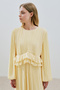 Mila Pi̇lli̇seli̇ Layered Dress Soft Yellow - 4