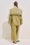 Sailor Collar Striped Shirt Khaki - 8