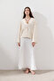 Linen Single Button Bluz Vanilla