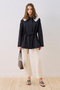 Jacket with Collar Detail Navy Blue