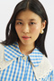 Plaid Jacket with Collar Detail - 7