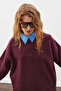 Chunky Oversized Sweater Burgundy - 5