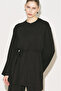 Easy Belted Comfortable Blouse Brown