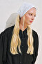 Embroidered Triangle Scarf Ecru