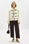 Buttoned Fur Coat Ecru - 2