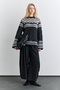 Nordic Patterned Sweater Gray - 3
