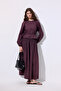 TIE-DETAIL SHORT BLOUSE PLUM - 2