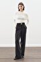 Long Leg Straight Pants Black