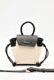Mini Canvas Bag with Cover Beige - 3