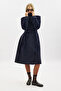 Premium Kaşe Trench Designed Coat Navy Blue