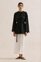 Embroidered Wide Sleeve Blouse Black - 2