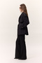Double Breasted Short Trench Coat Black - 5