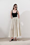 FUSTA POPLIN CU MODEL GALBEN - 2