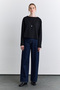 Boat Neck Long Sleeve T-Shirt Black - 3