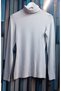 Turtleneck Gray Color Winter Blouse
