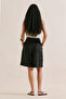 Linen Pleated Bermuda Shorts Black - 6