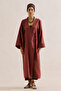 Linen Design Tie-Up Kimono Copper - 6