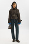 Belted Short Trench Coat Aci Brown