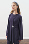Knot Design Pants Suit Navy Blue - 2