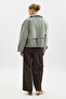 Trench Style Bomber Jacket Blue - 6