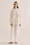 Firfir Detailed Draped Tunic Ecru - 3