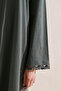 Embroidered Comfortable Dress Dark Green - 6