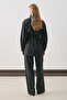 Wide Sleeve Belted Shirt Black - 7