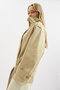 Belted High-Collar Short Trench Coat Sand - 2