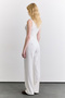Straight Pants with Sewing Details Ecru - 5