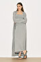 Easy Comfortable Long Kimono Grey Melange - 5