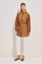 Linen Mixed Balloon Sleeve Long Tunic Tile Print - 7