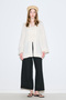 Muslin Wide Sleeve Kimono Beige - 3