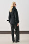 Premium Kaşe Wide Coat Black - 6