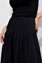 Ribbed Voile Skirt Black - 7