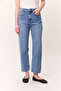 High Waist Mom Fit Jeans Blue - 6