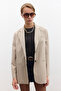 Classic Closed Blazer Jacket Stone - 4