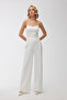 High Waist Palazzo Pants Ecru - 5