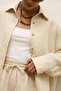 Beige Linen Oversize Buttoned Shirt - 6