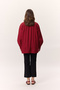 Gathered Detail Wide Shirt Red - 8
