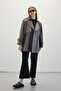 Oversize Short Trench Coat Gray - 2