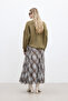 Wide Skirt with Volanes Coffee - 6