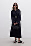 BELT PREMIUM SHIRT DRESS BLACK - 2