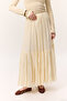Crush Pleated Long Skirt Vanilla - 7