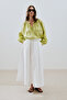 Lime shirt with thin linen collar - 4