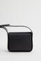 Square Leather Bag with Large Pockets Black - 8