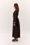 Oversize Long Casual Dress Brown - 2