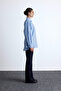 Waist adjustable blue shirt - 5