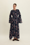 Chiffon-Volantkleid mit Blumenmuster - 3