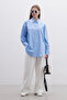 Blue Oversize Shirt - Double Collar - 7