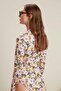 PATTERNED ZIPPER SURF SWIMSUIT FLOWER - 8
